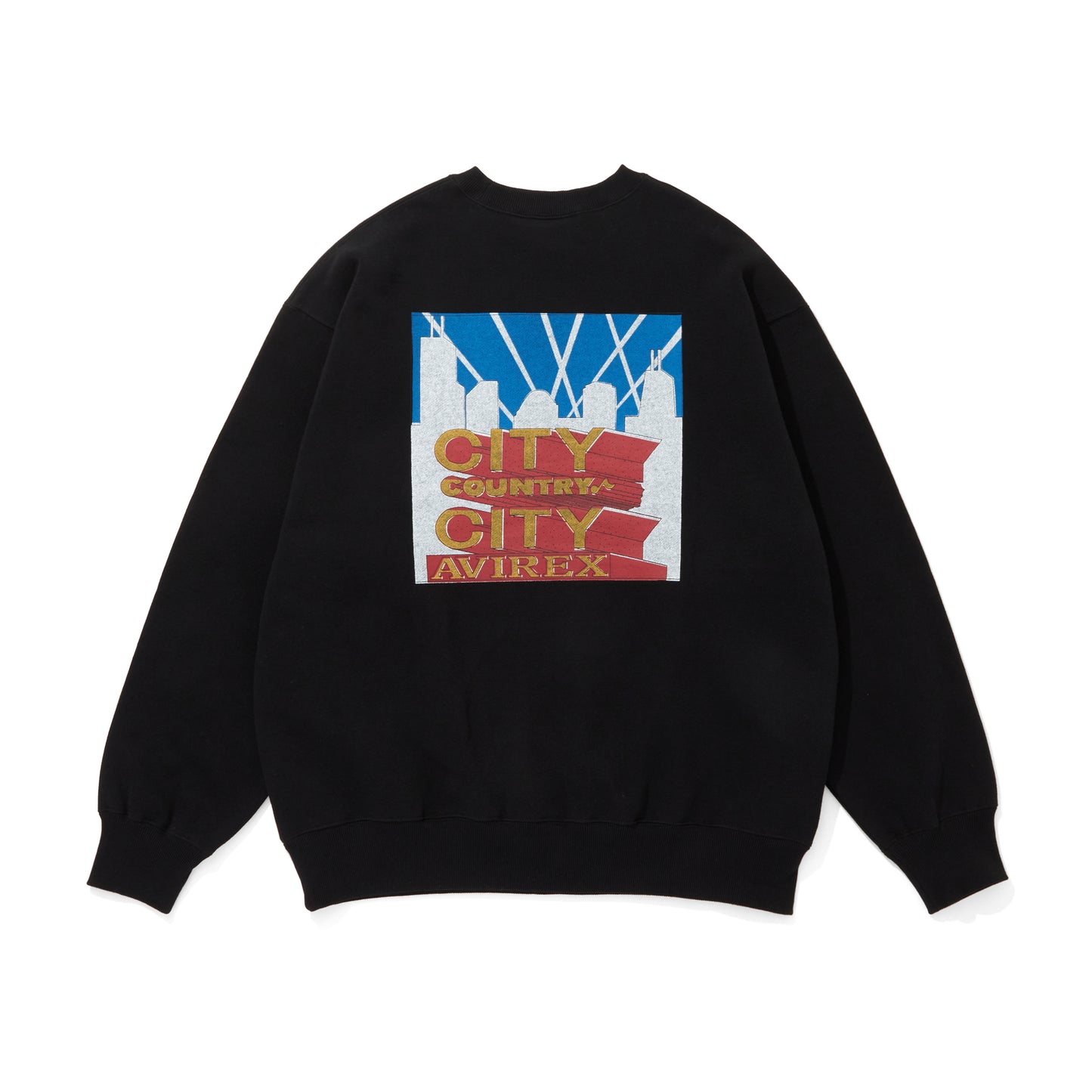 CITY COUNTRY CITY × AVIREX_APPLIQUE LOGO SWEATSHIRT