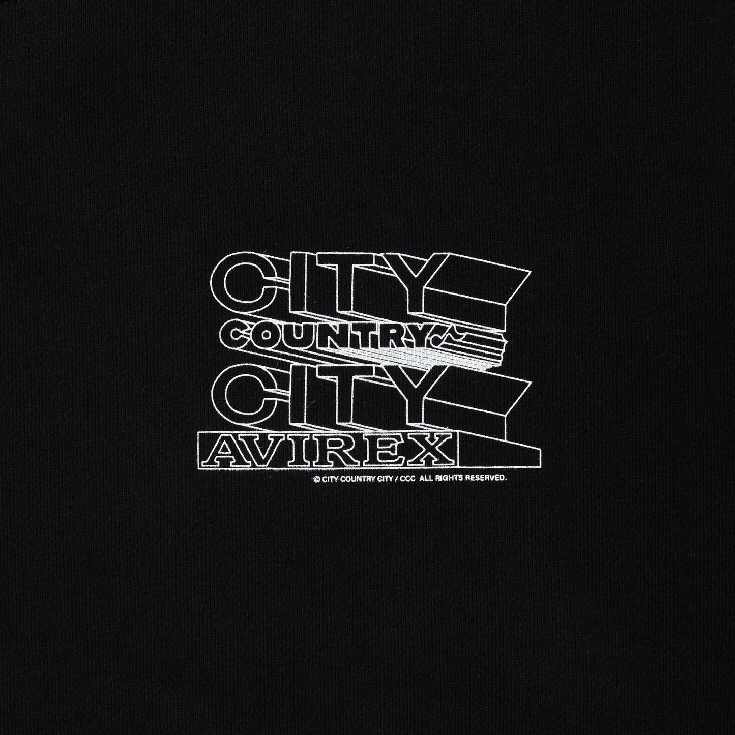 CITY COUNTRY CITY × AVIREX_APPLIQUE LOGO SWEATSHIRT