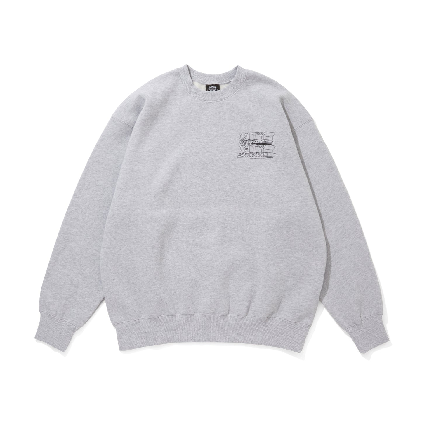 CITY COUNTRY CITY × AVIREX_APPLIQUE LOGO SWEATSHIRT