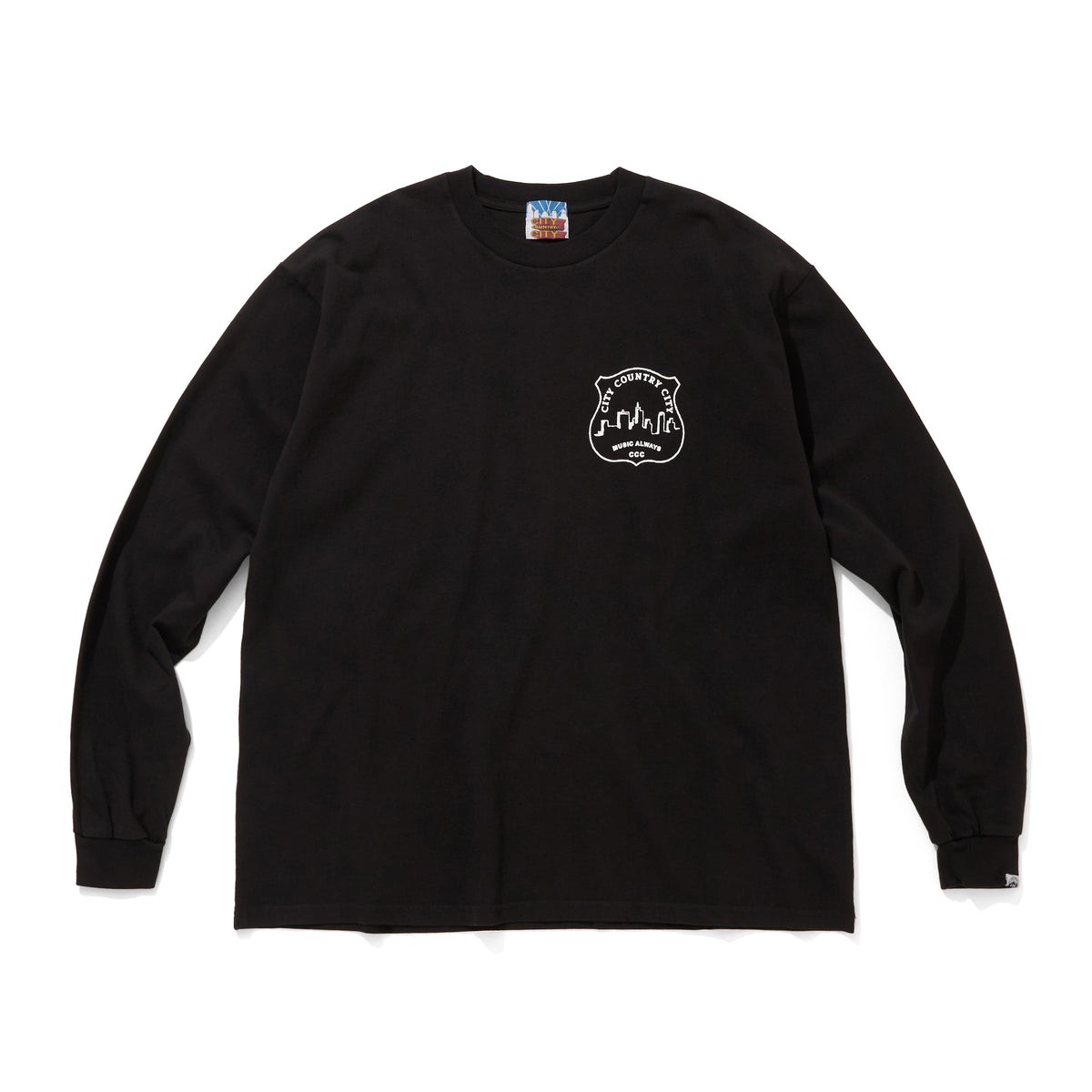 GARMENT DYE COTTON L/S T-SHIRT_MUSIC ALWAYS