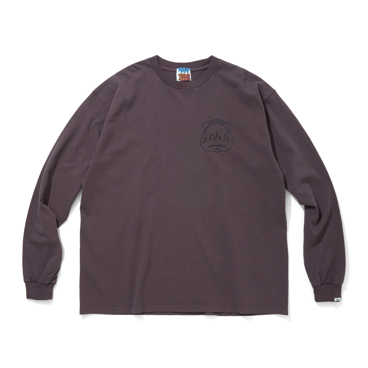 GARMENT DYE COTTON L/S T-SHIRT_MUSIC ALWAYS
