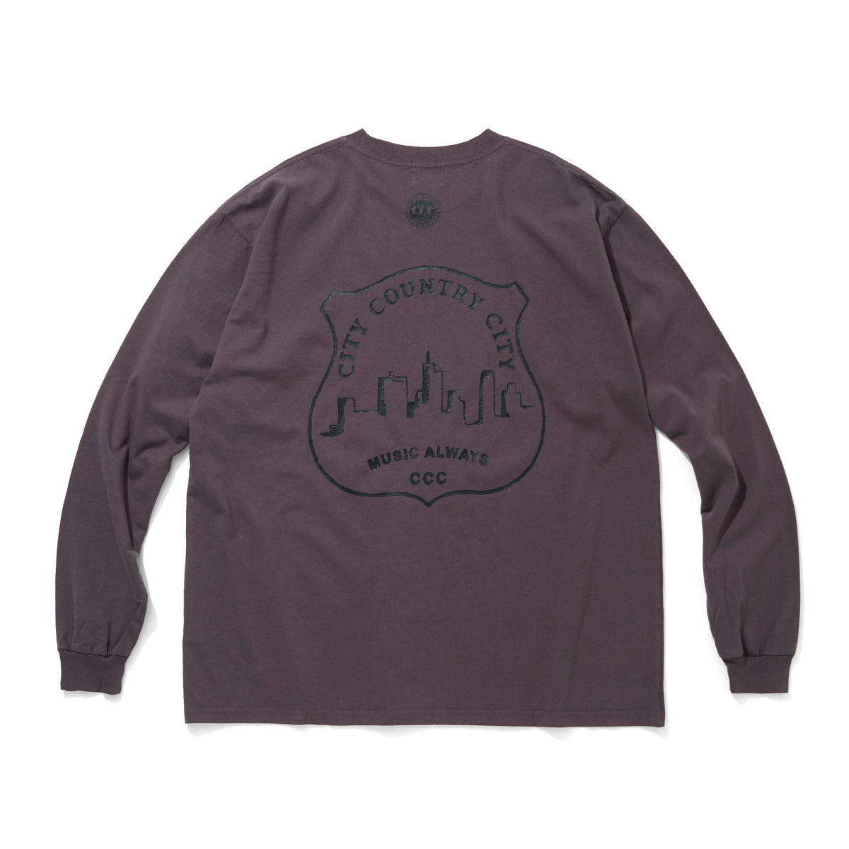 GARMENT DYE COTTON L/S T-SHIRT_MUSIC ALWAYS