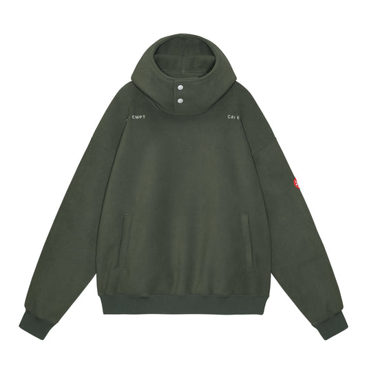 NECK SNAP FLEECE HOODY