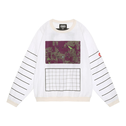 xPE>μB:X GAUZE CREW NECK