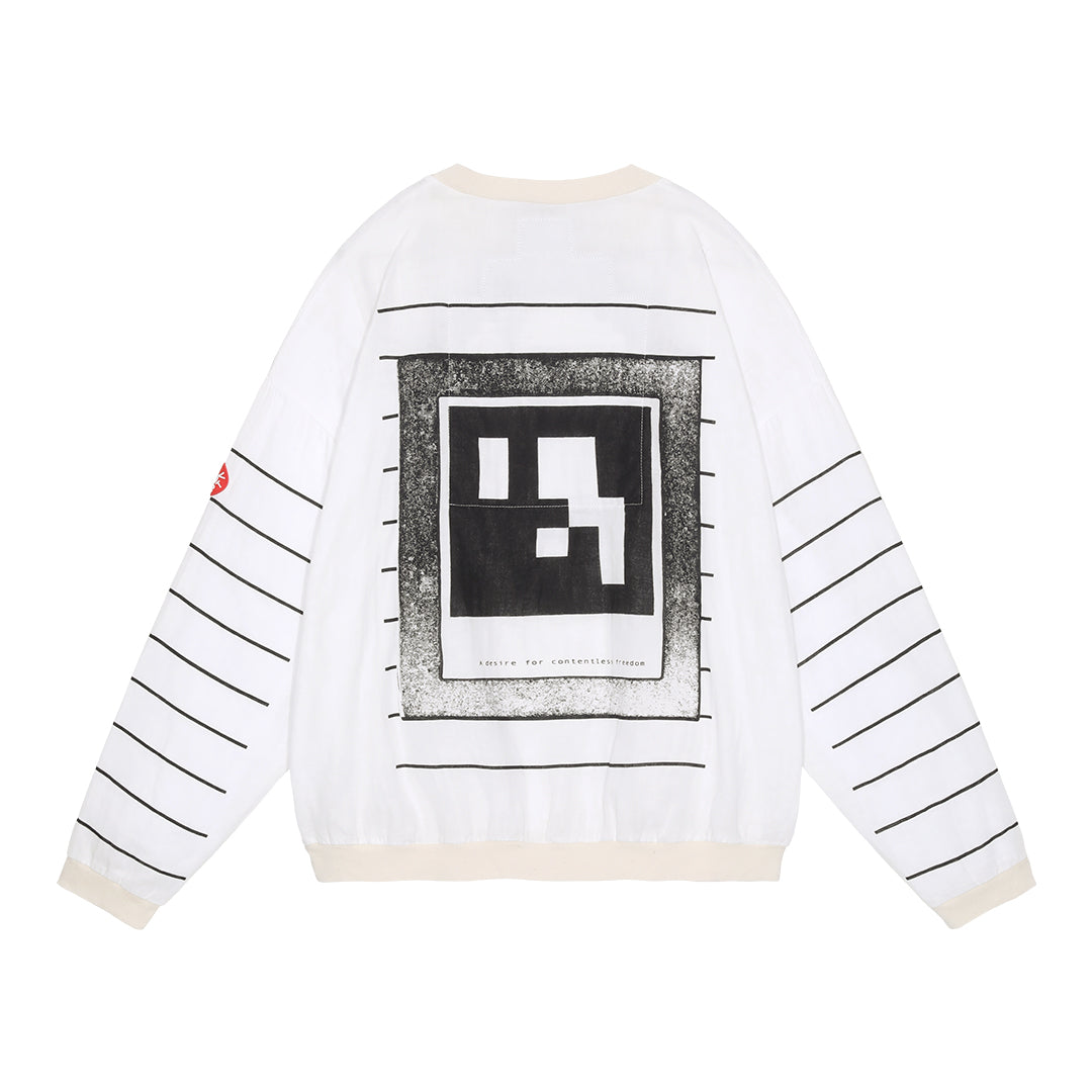 xPE>μB:X GAUZE CREW NECK