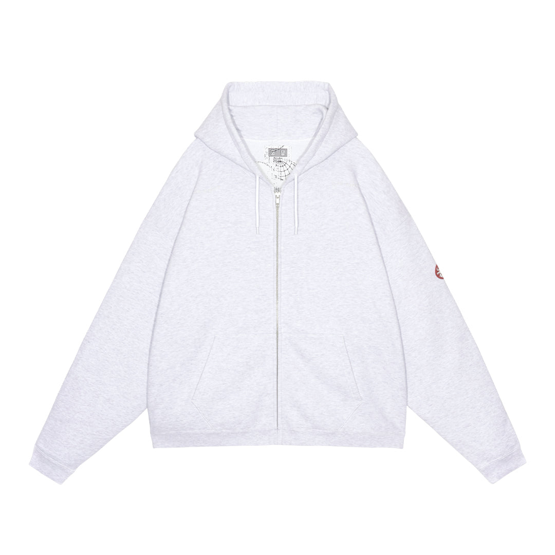SOLID LOOSE ZIP HOODY