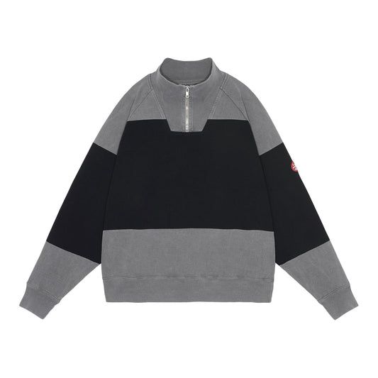OVERDYE STRIPE HALF ZIP