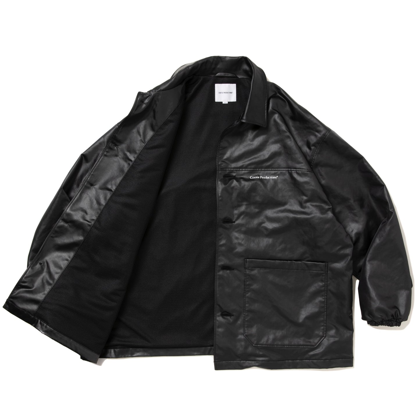 Damp Coated Satin Car Coat