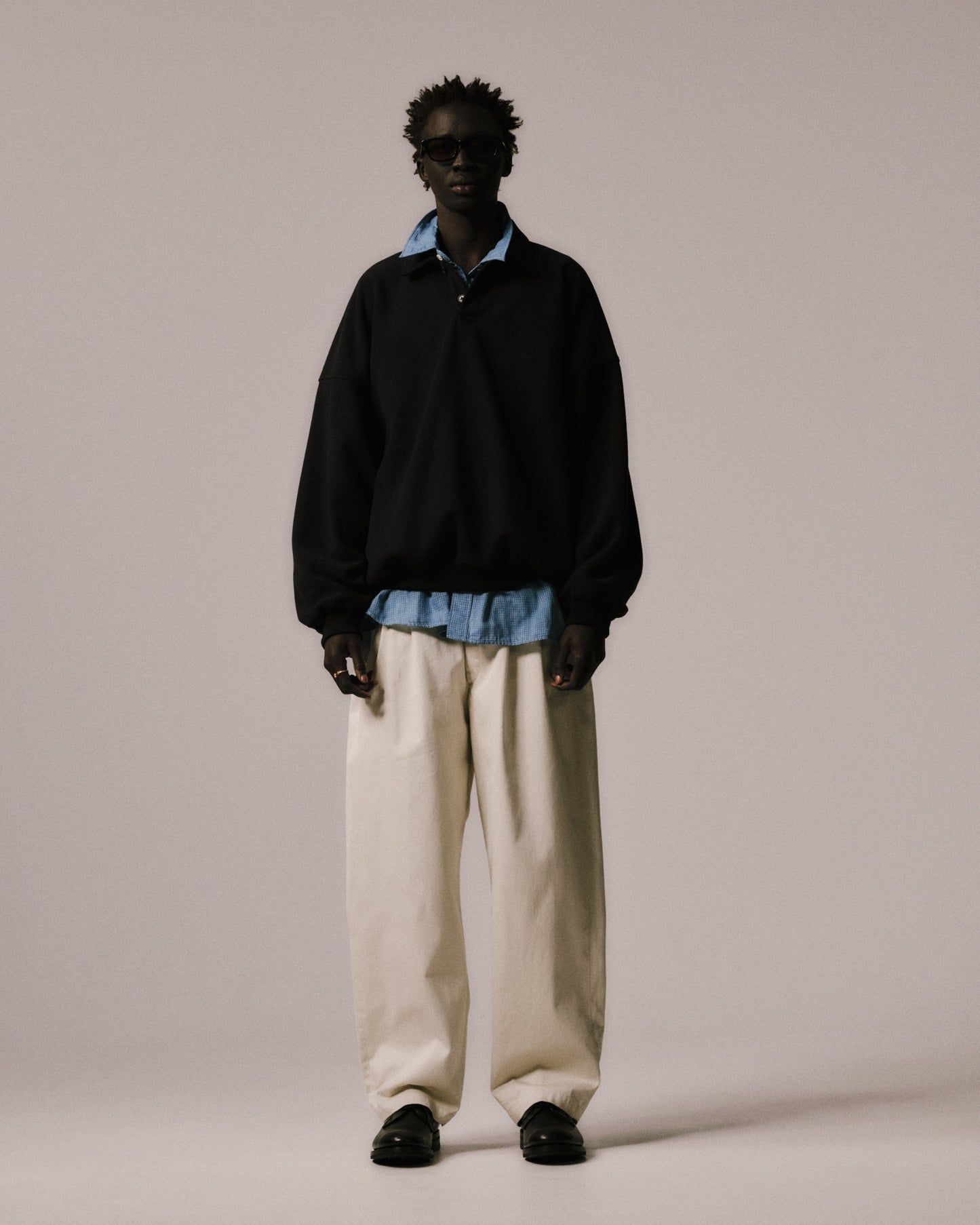 Fleece Sweat Polo Shirt