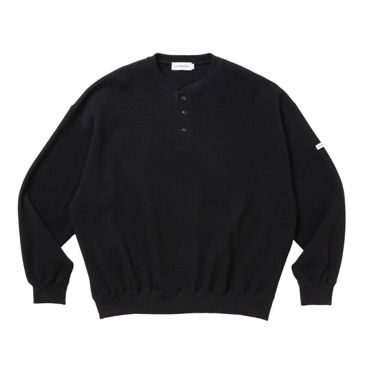 N/C Waﬄe Henley Sweatshirt
