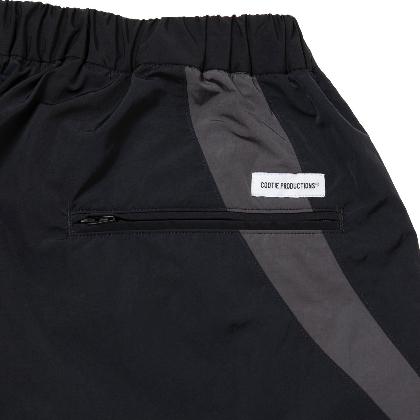Nylon Paneling Shin Cut Wide Track Pants