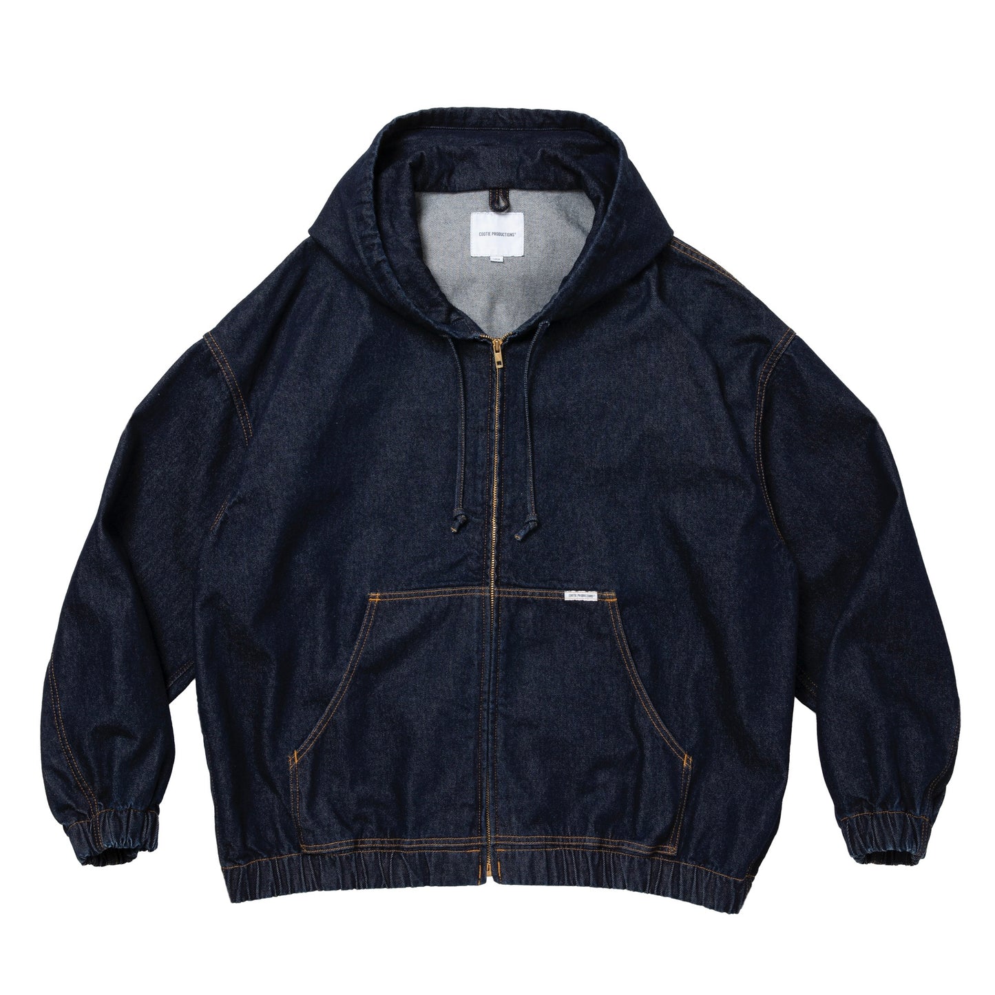 12.5oz Denim Zip Up Hooded Jacket