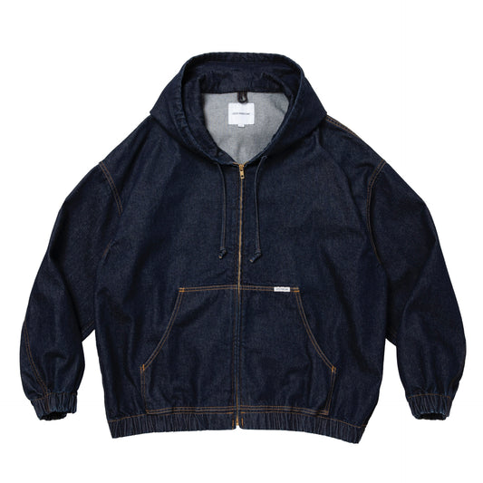 12.5oz Denim Zip Up Hooded Jacket