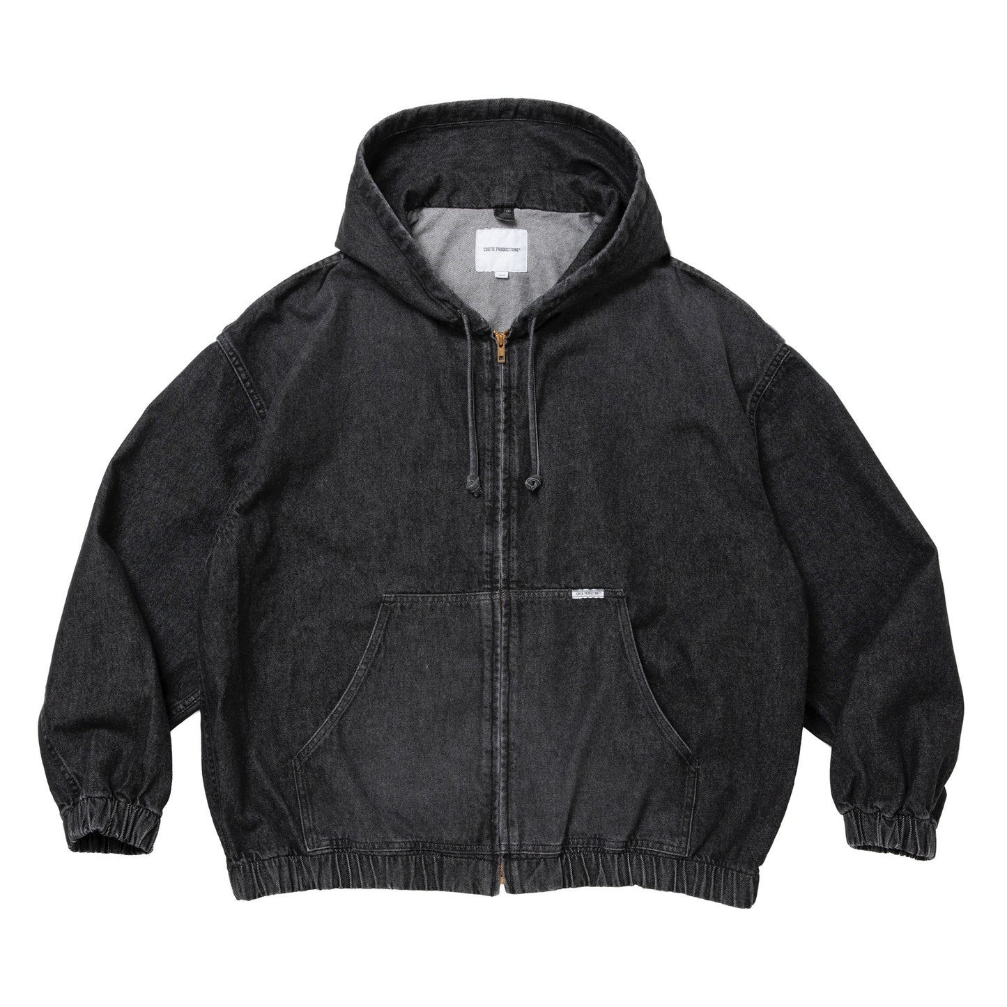 12.5oz Denim Zip Up Hooded Jacket Fade