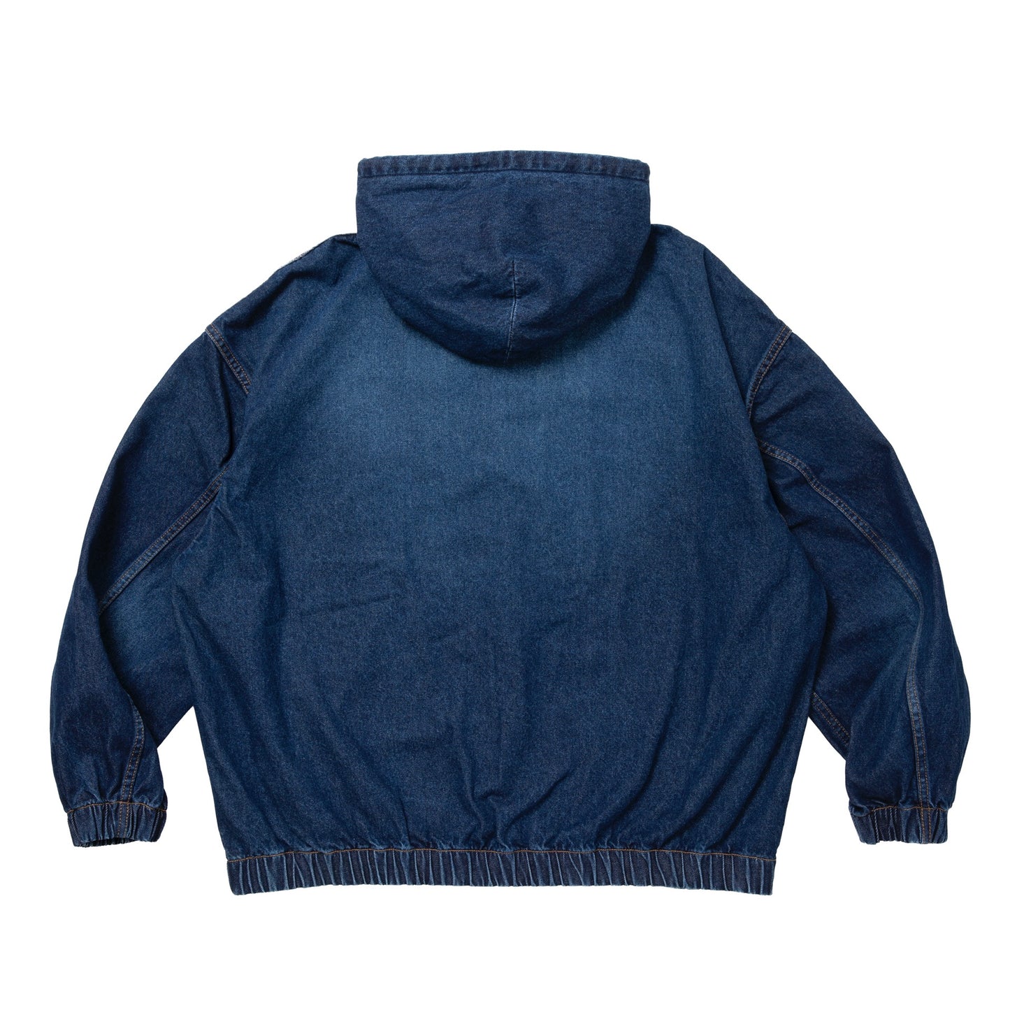 12.5oz Denim Zip Up Hooded Jacket Fade