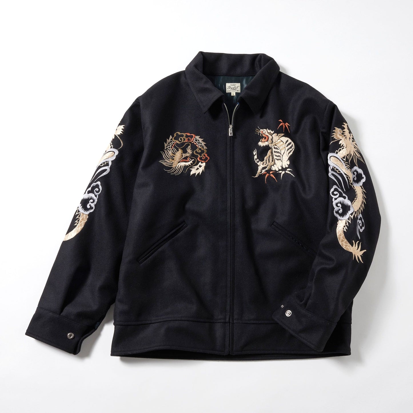 WOOL MELTON SOUVENIR JACKET “TIGER HEAD” 15552