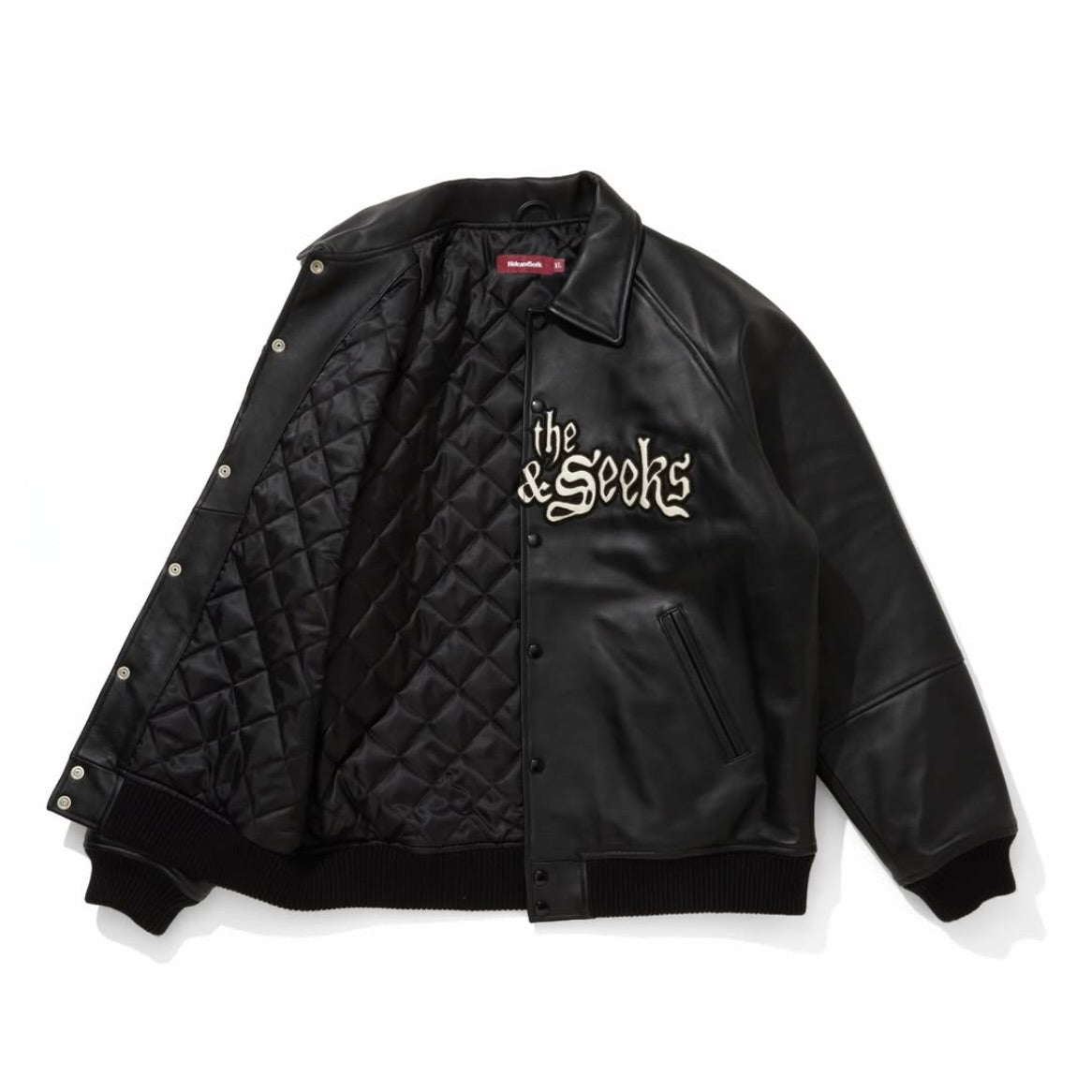 “HIDEANDSEEK×Toru Nishiura” Leather Varsity Jacket