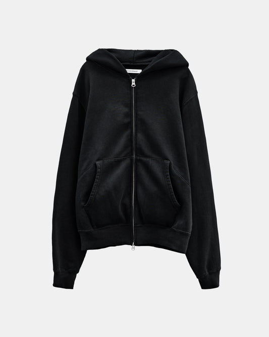 DARTED ZIP HOODIE