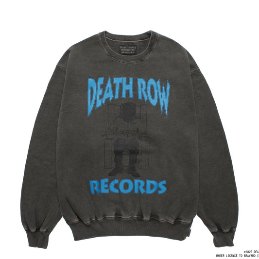 DEATH ROW RECORDS / WASHED MIDDLE WEIGHT CREW NECK SWEAT SHIRT