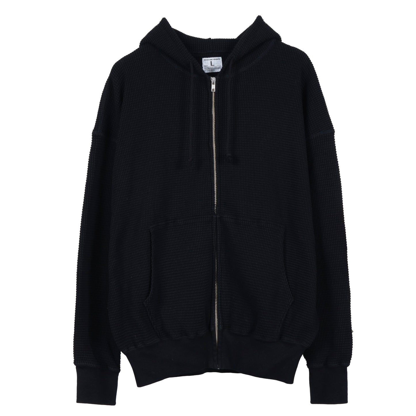 WAFFLE SWEAT HOODED ZIP