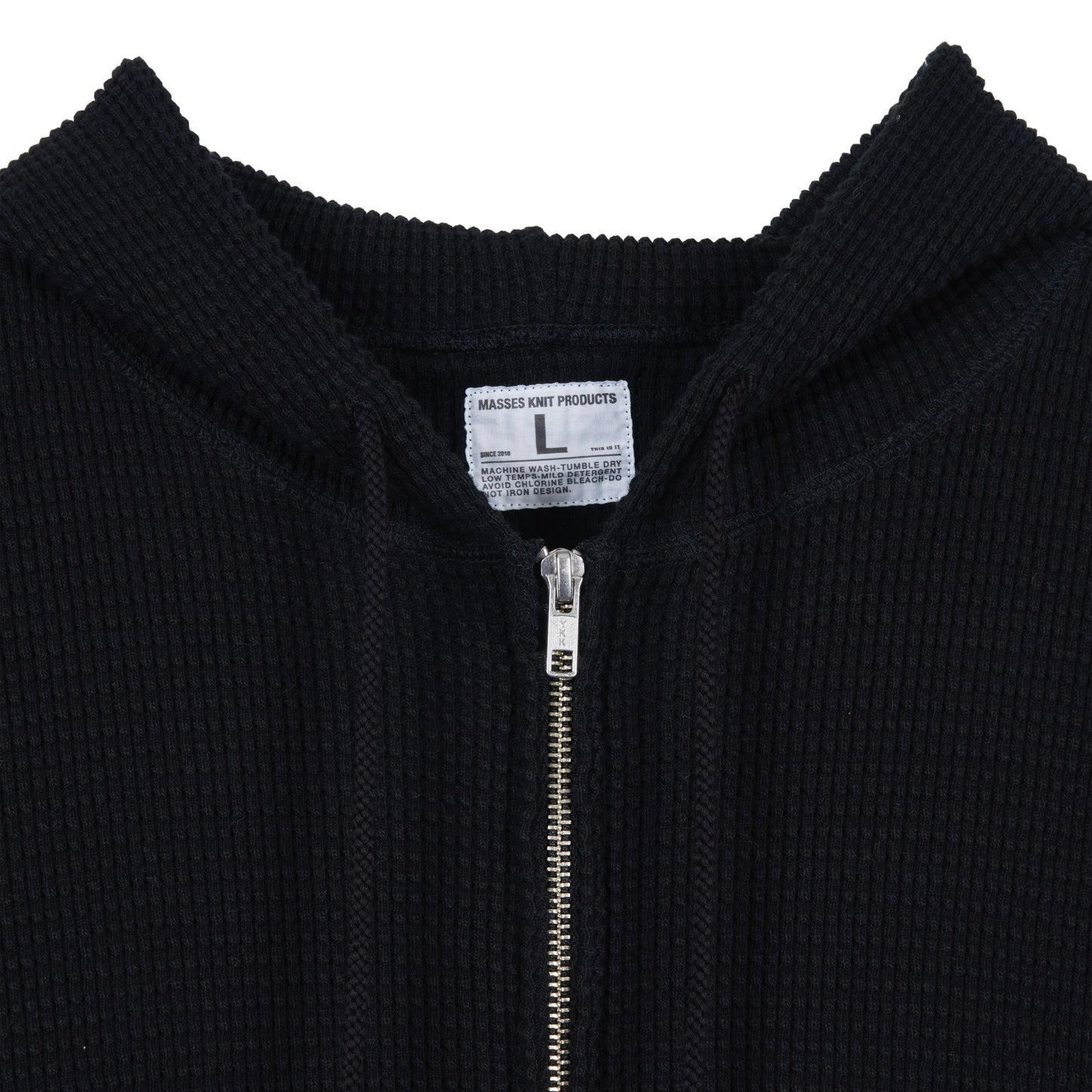 WAFFLE SWEAT HOODED ZIP