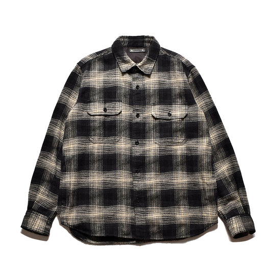 Distortion Ombre Check Flannel Over SH