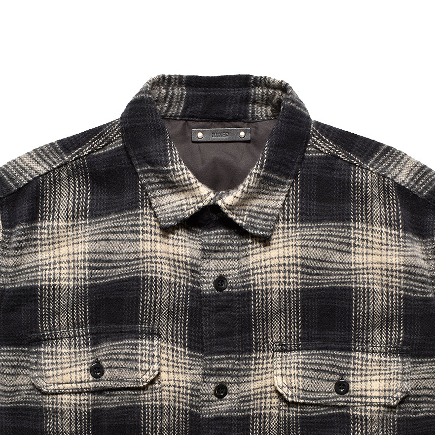 Distortion Ombre Check Flannel Over SH