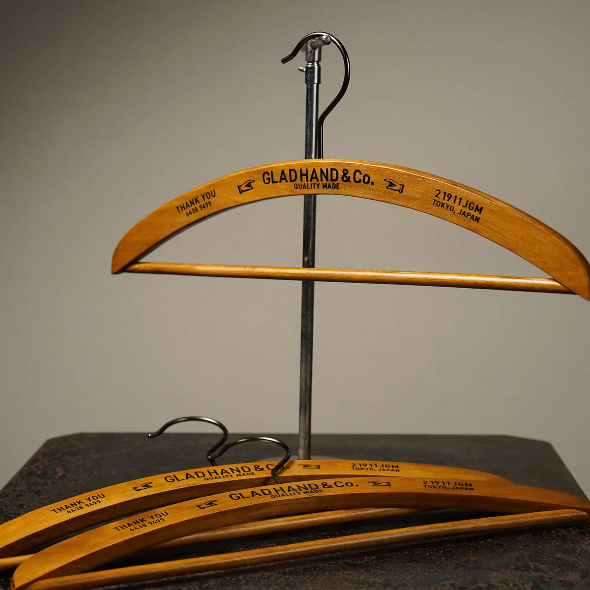 ADVERTISING WOODEN HANGER / GLADHAND&CO.