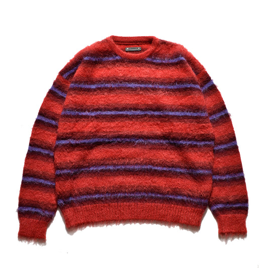 Blurry Border Mohair Knit Pullover