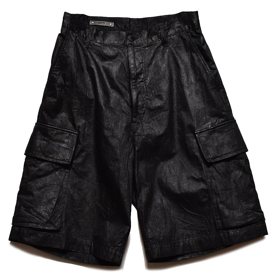 Black Coating Denim Wide Cargo SPS