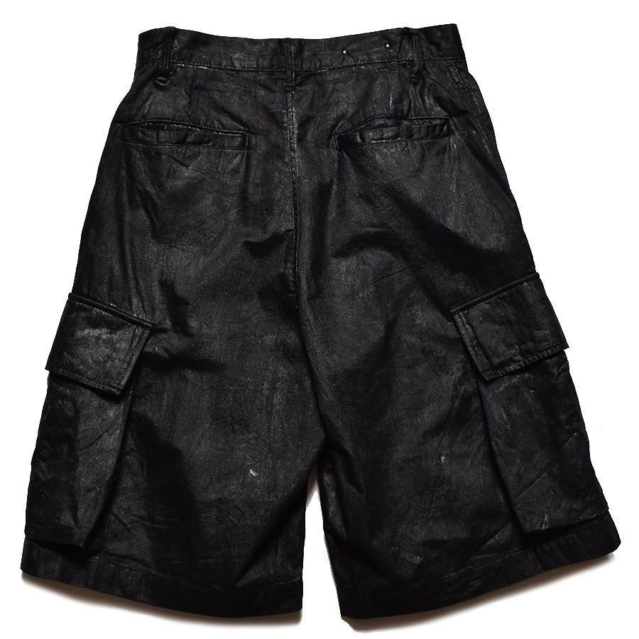 Black Coating Denim Wide Cargo SPS