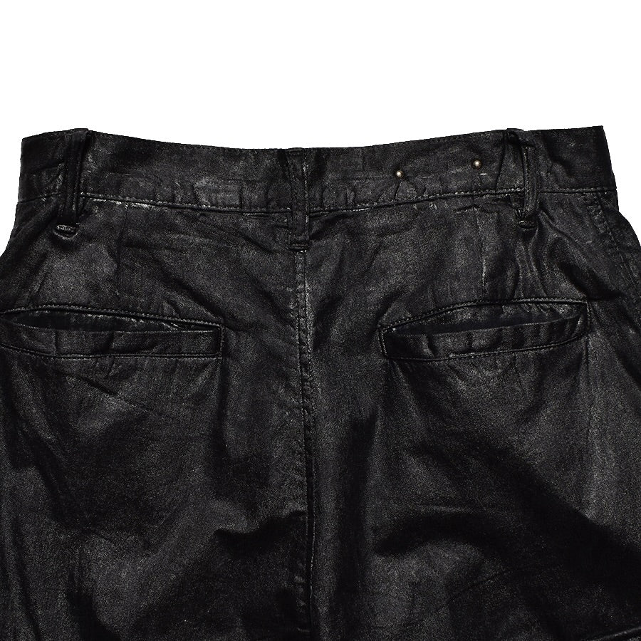 Black Coating Denim Wide Cargo SPS