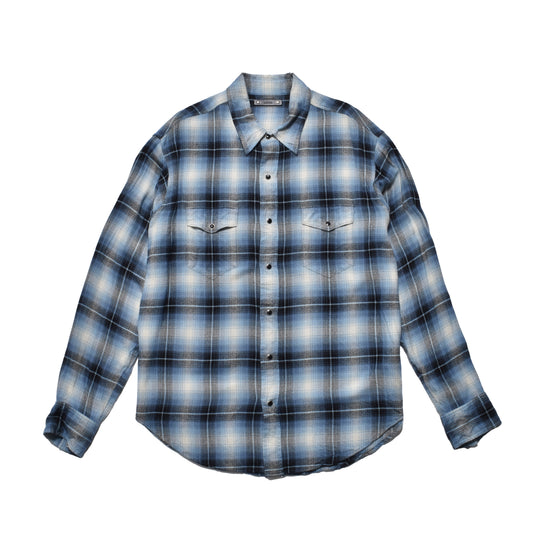 R. Flannel Ombre Western Shirt