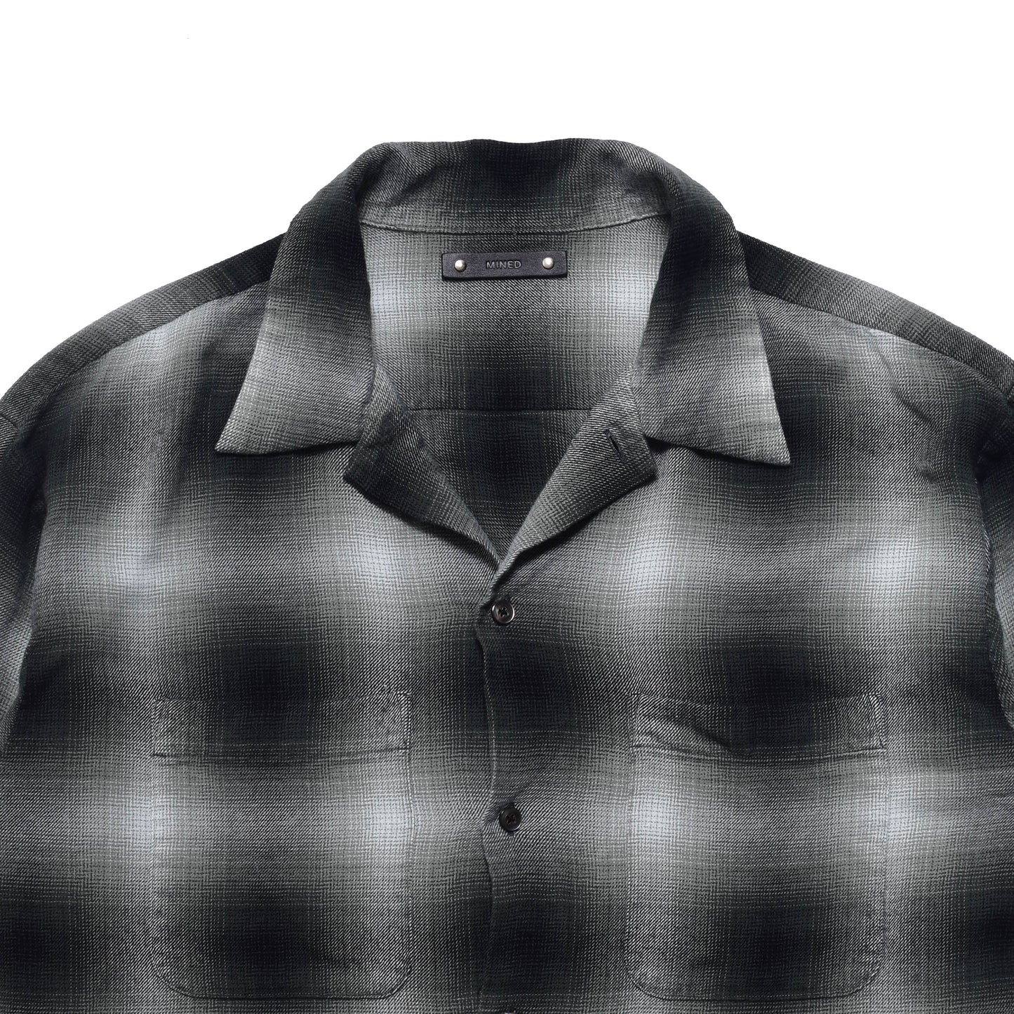 R.Flannel Ombre Open Collar SH