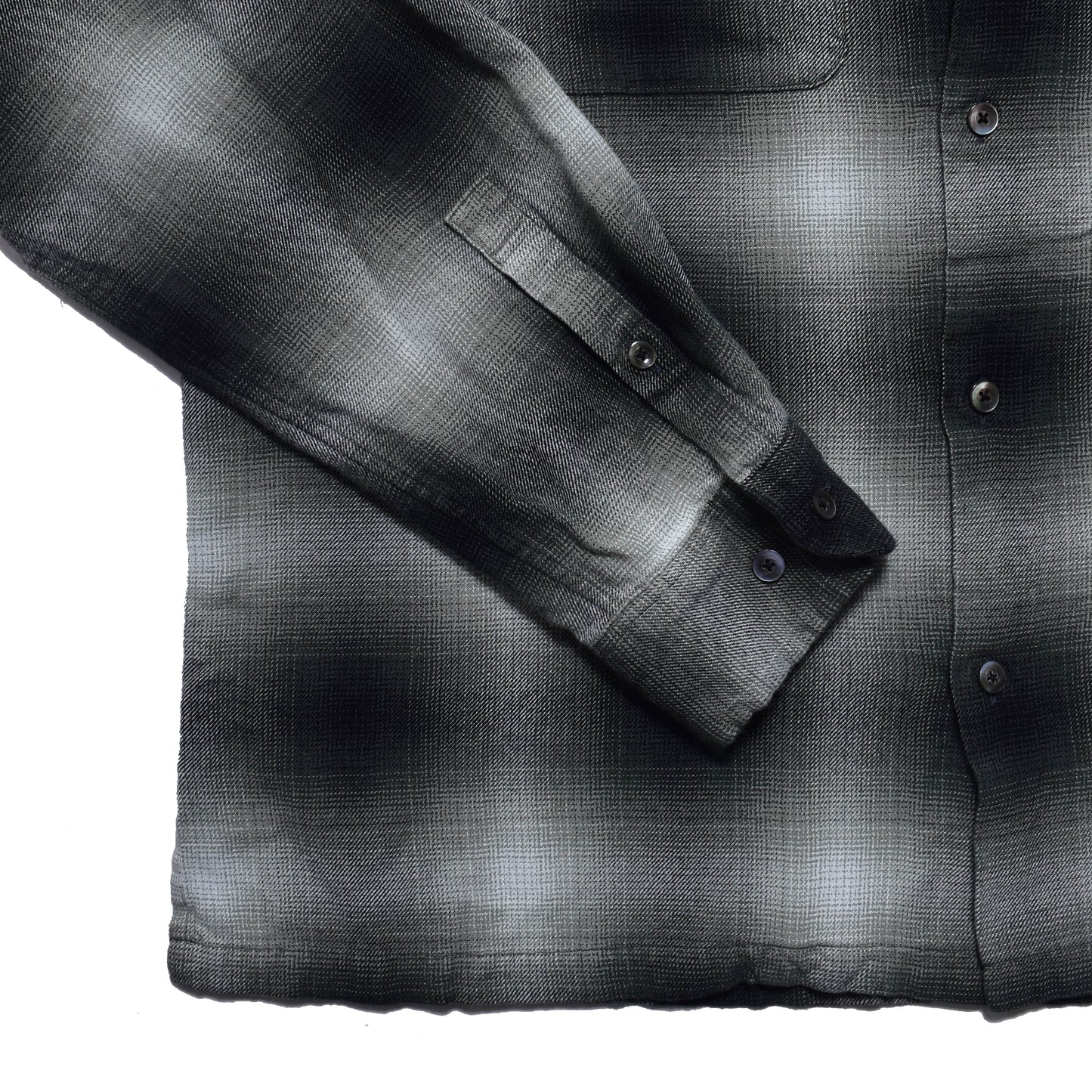 R.Flannel Ombre Open Collar SH