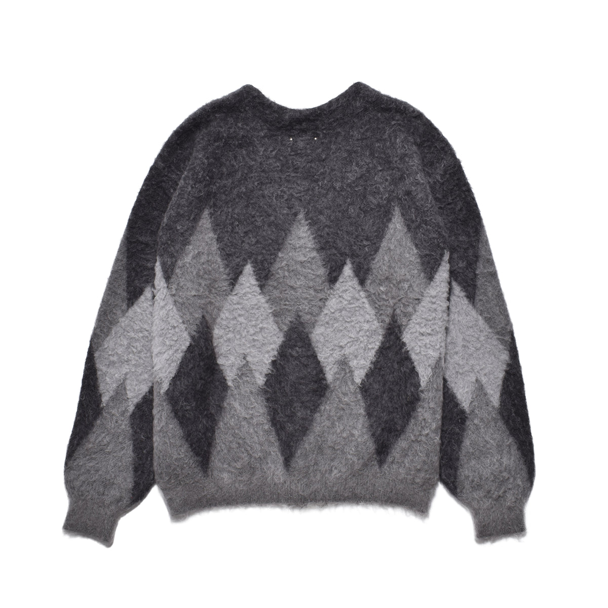 Mohair Argyle Knit Cardigan