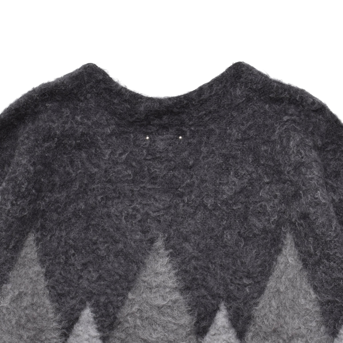 Mohair Argyle Knit Cardigan