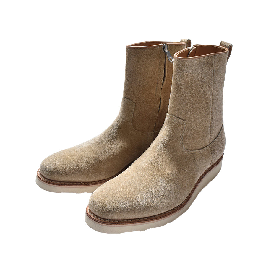 Suede Leather Side Zipper Boots