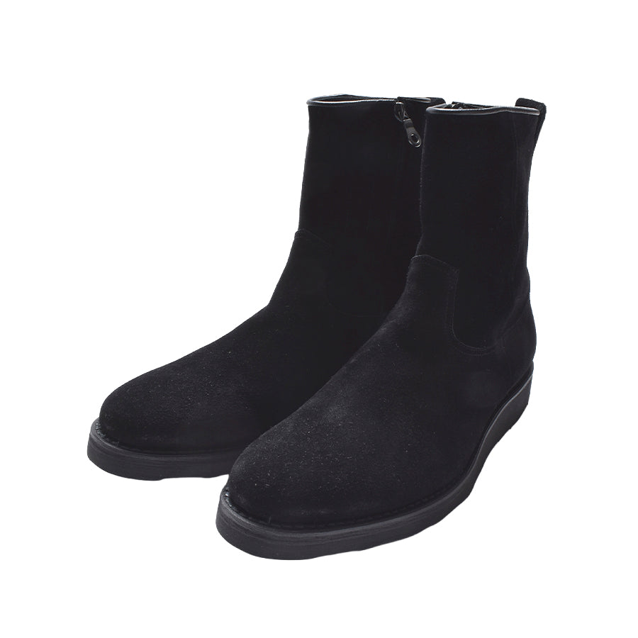 Suede Leather Side Zipper Boots