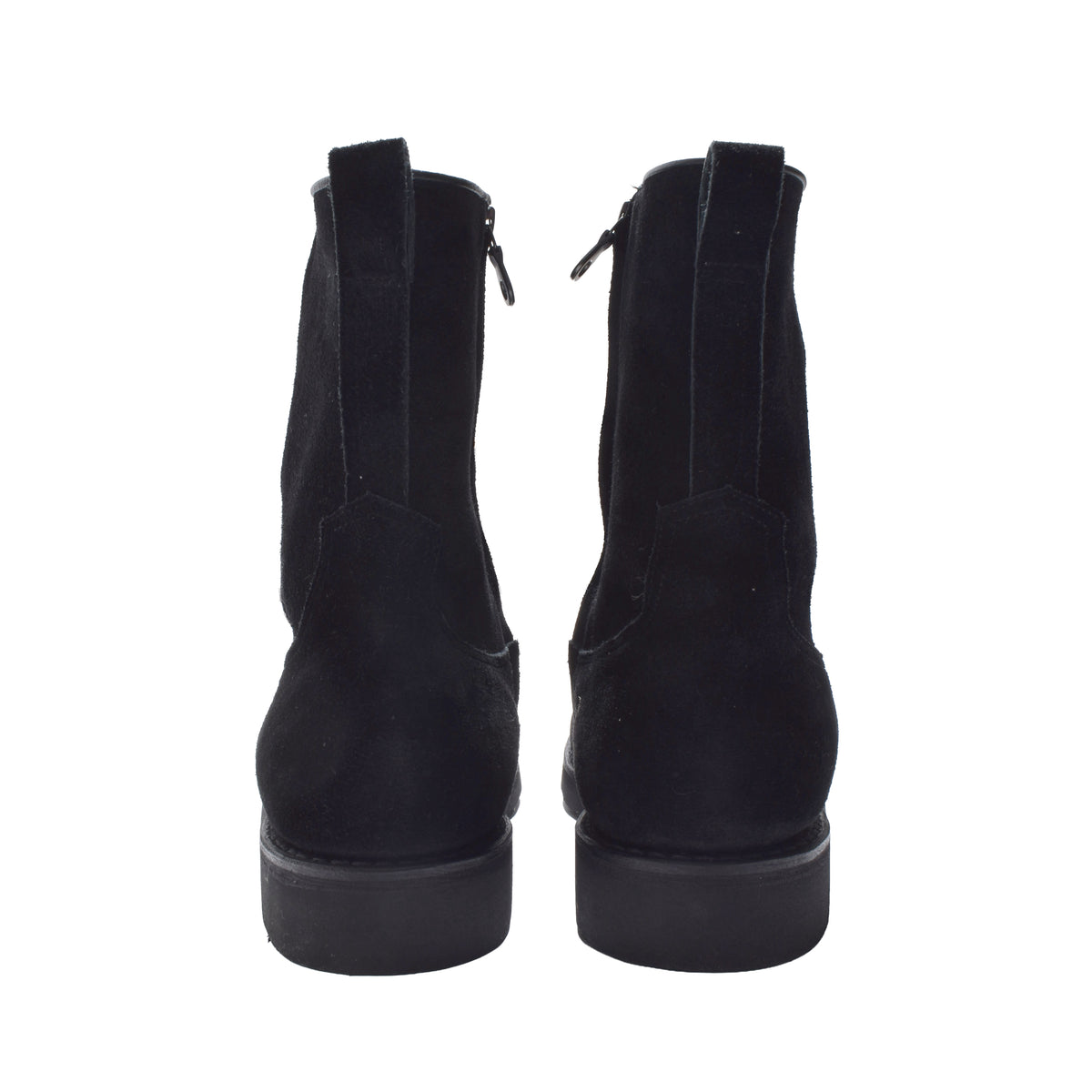 Suede Leather Side Zipper Boots