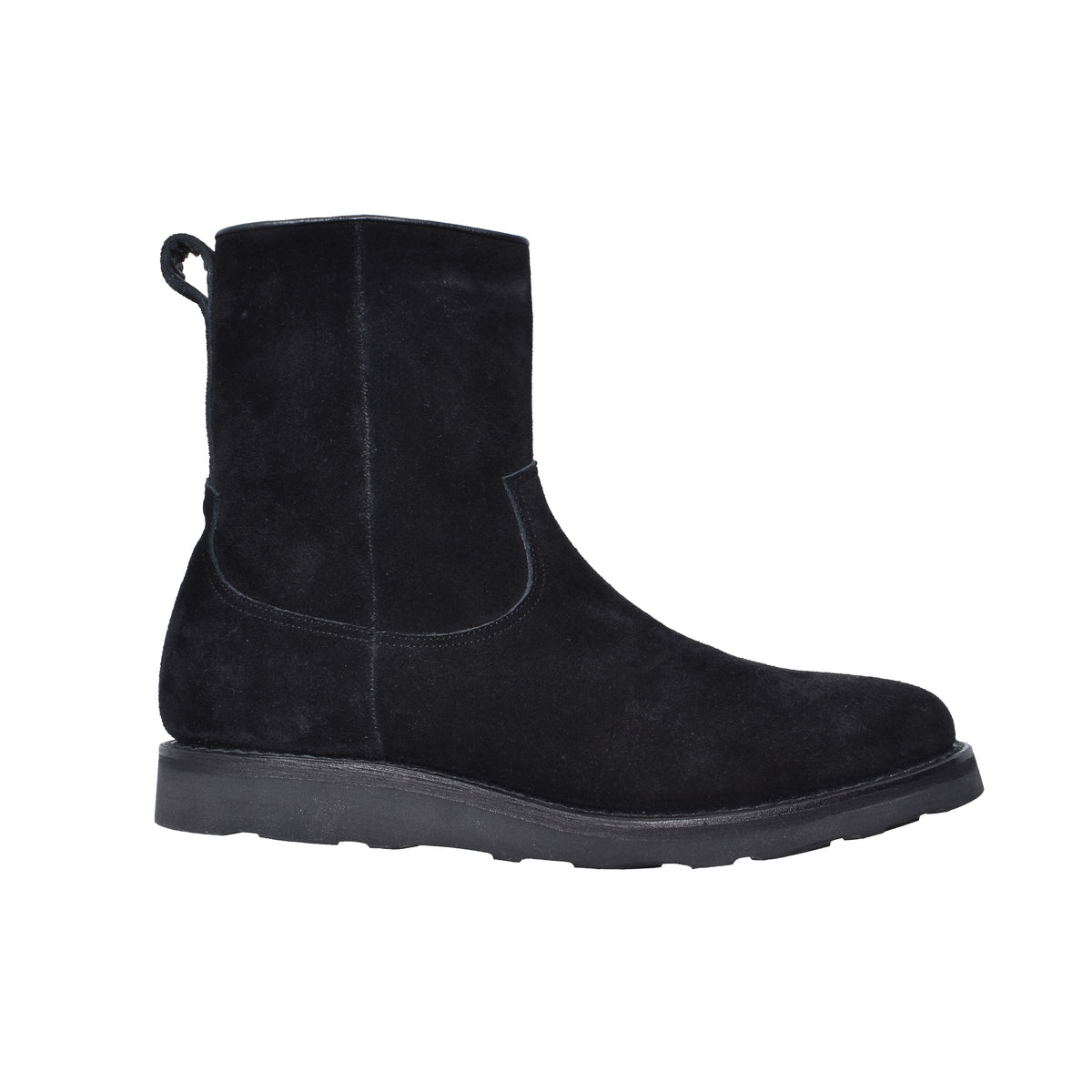 Suede Leather Side Zipper Boots