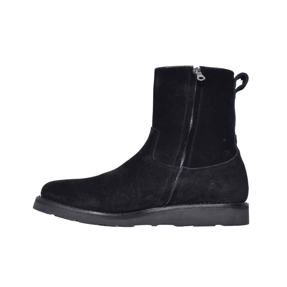 Suede Leather Side Zipper Boots