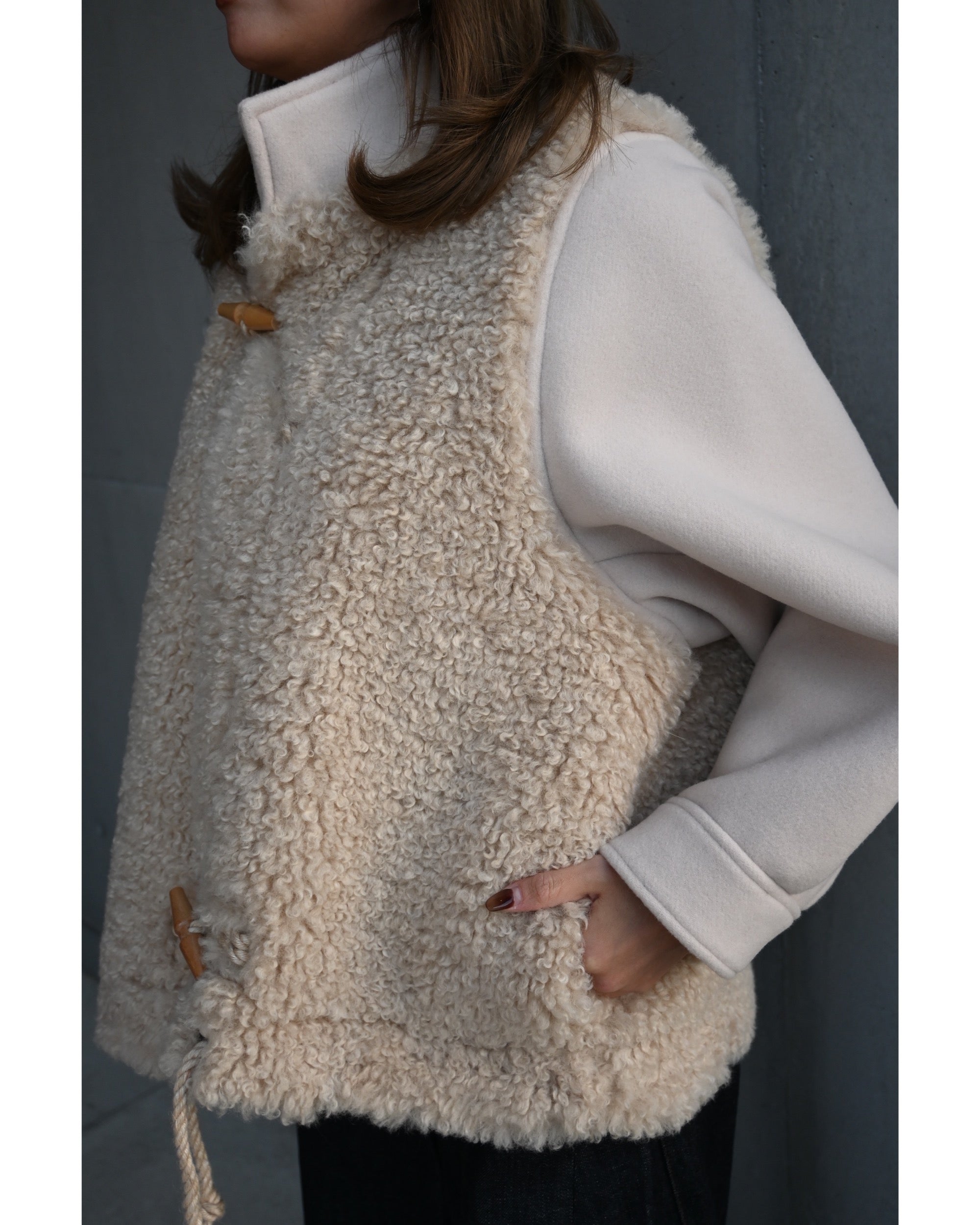 DOUBLE FACE FAUX SHEARLING DUFFEL JACKET 17549 – TIME AFTER TIME