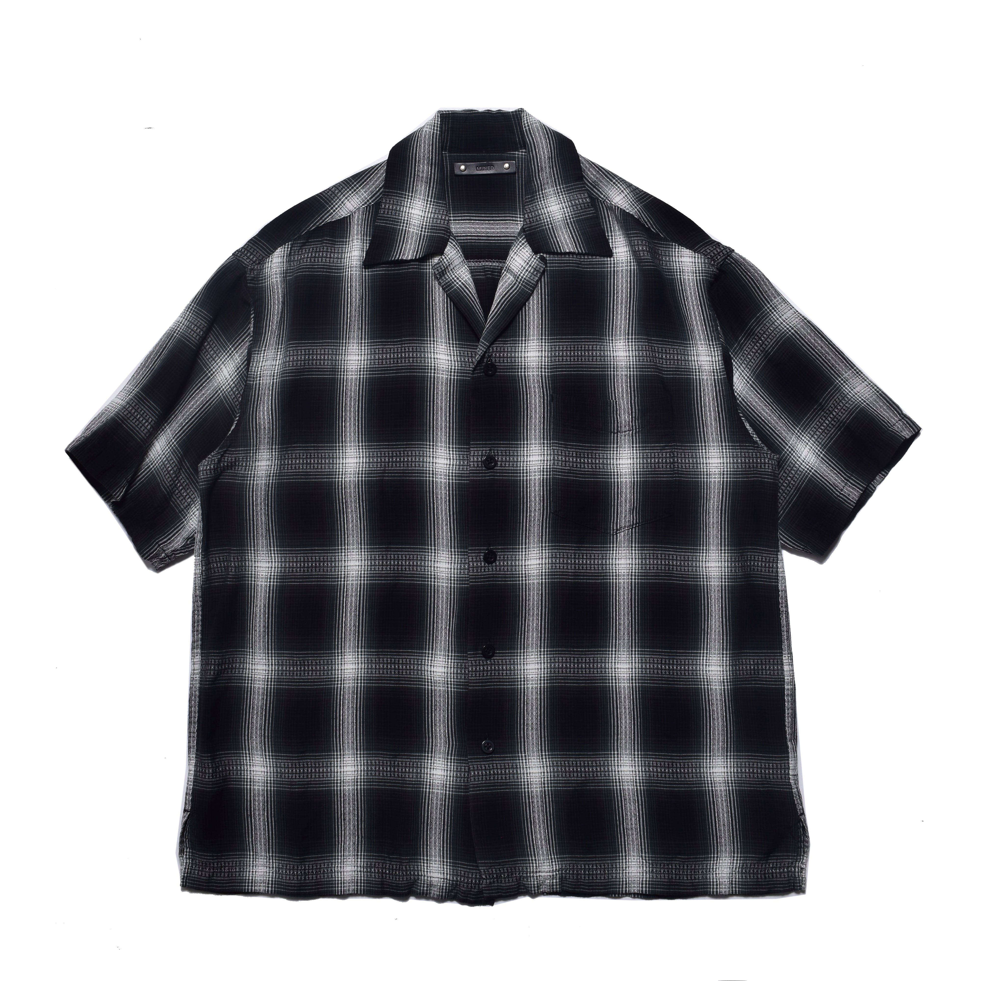 Rayon Dobby Plaid S.S Open Collar SH – TIME AFTER TIME