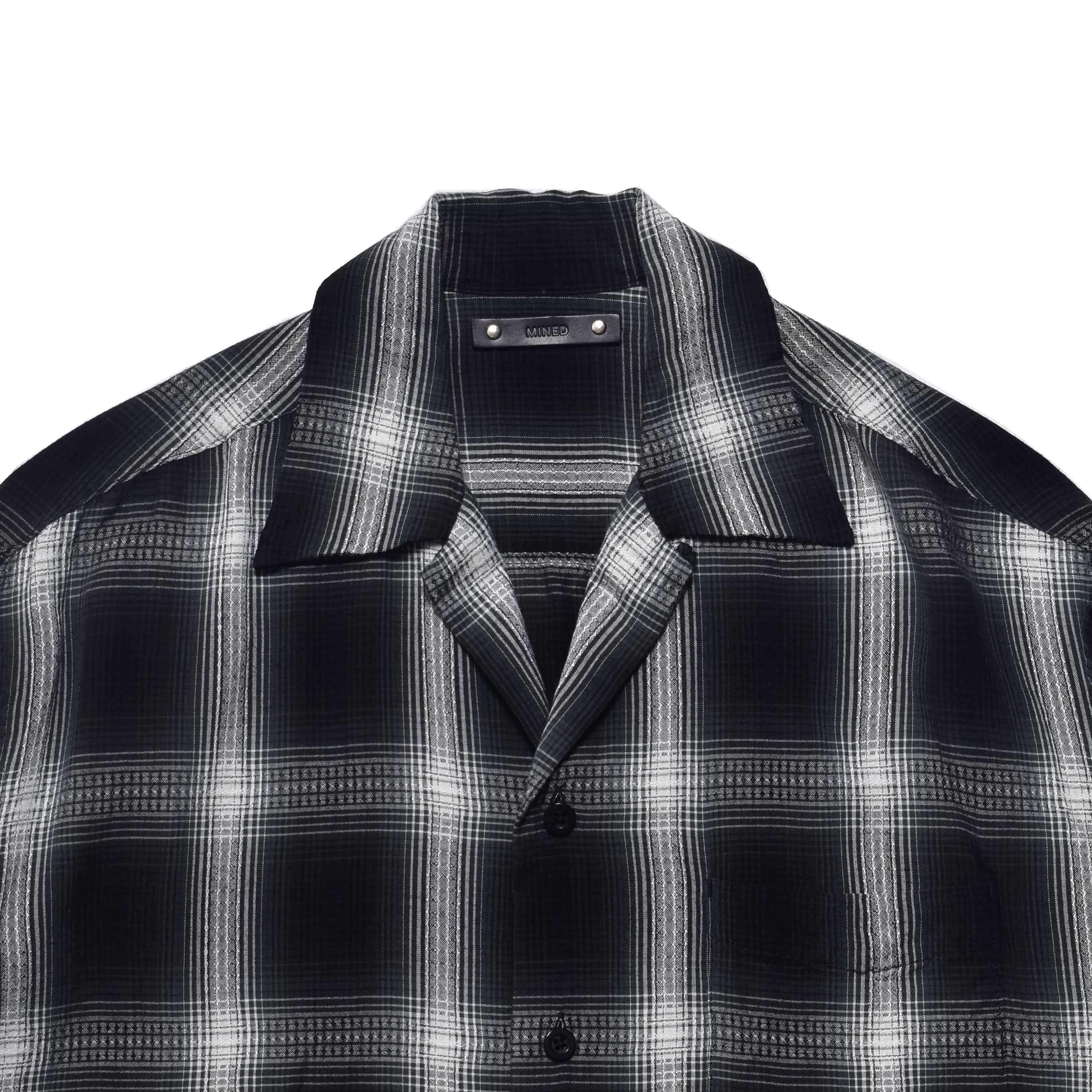 Rayon Dobby Plaid S.S Open Collar SH – TIME AFTER TIME