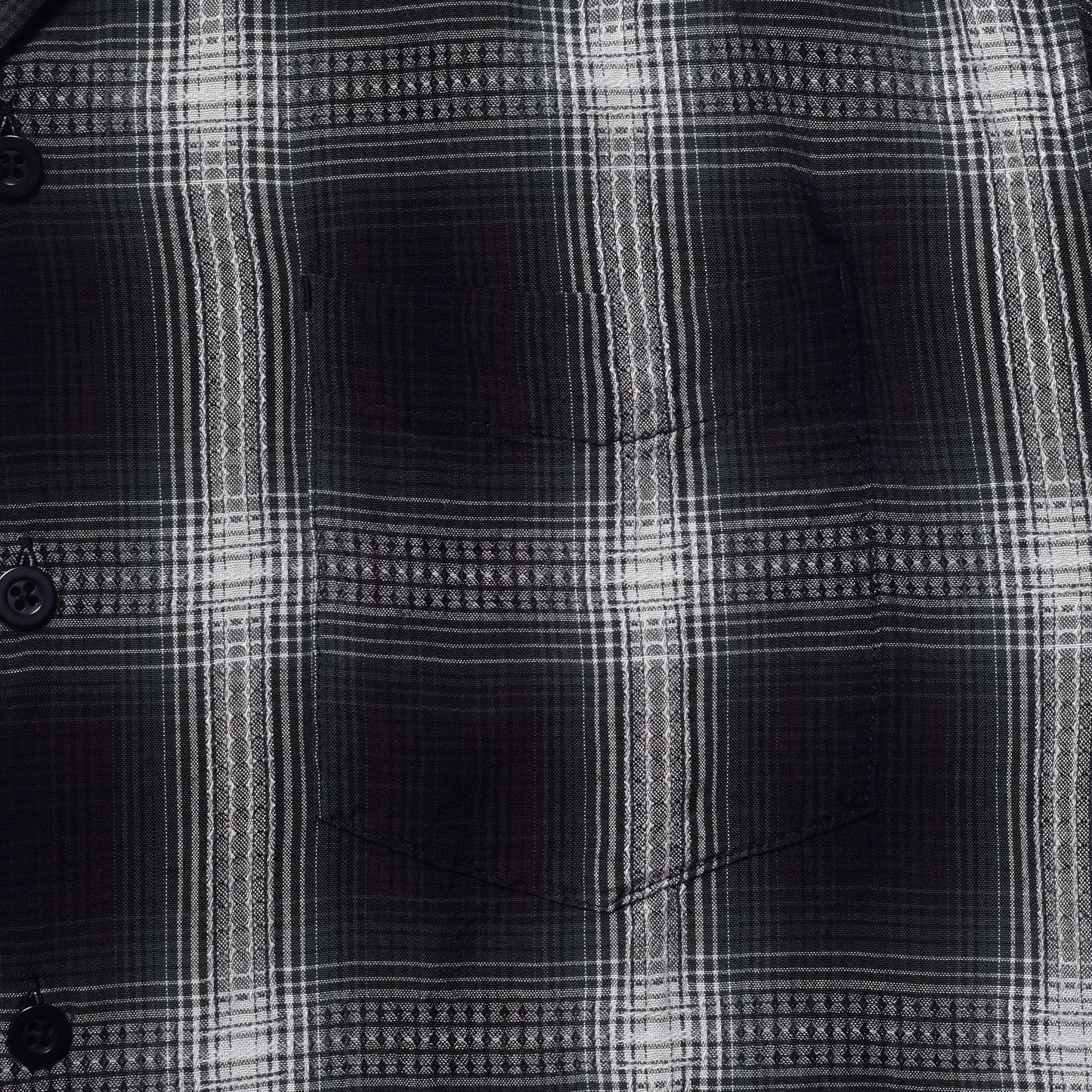 Rayon Dobby Plaid S.S Open Collar SH