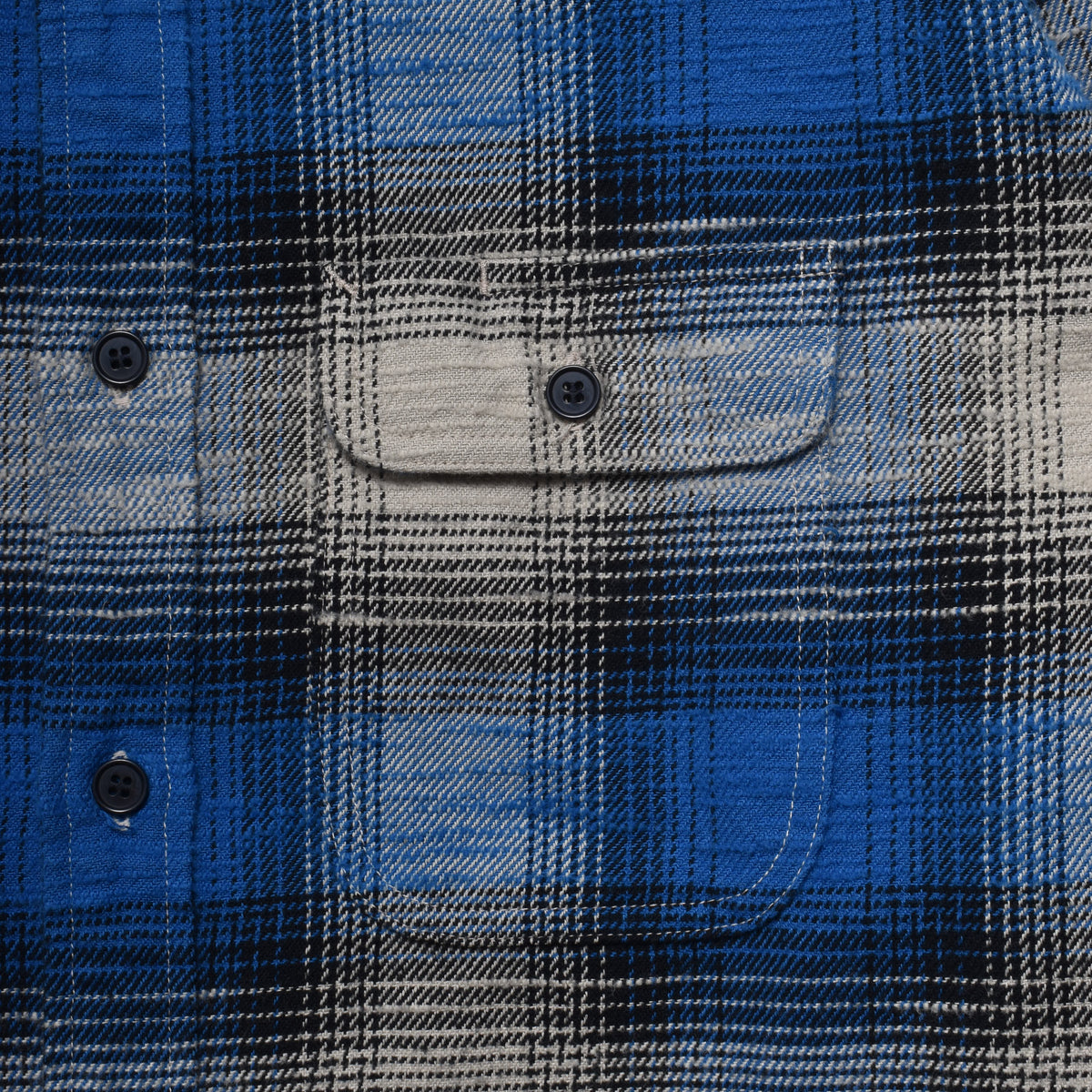 Heavy Cotton Flannel Ombre Work Shirt