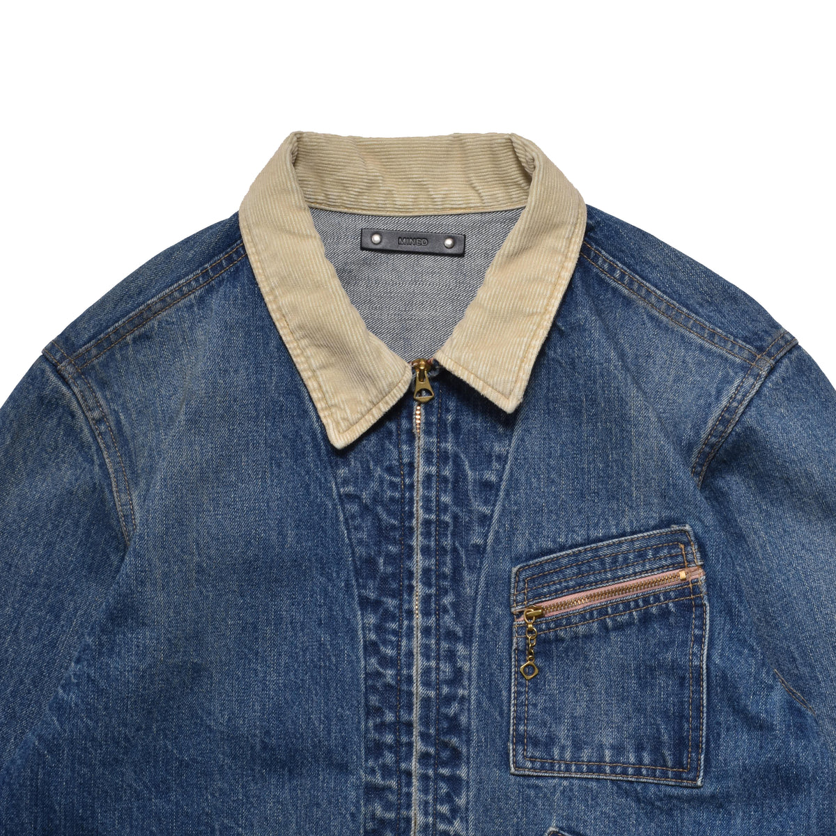 Denim Zipup Trucker Jacket USD