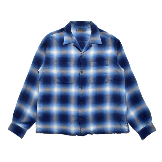 R.Flannel Ombre Open Collar SH