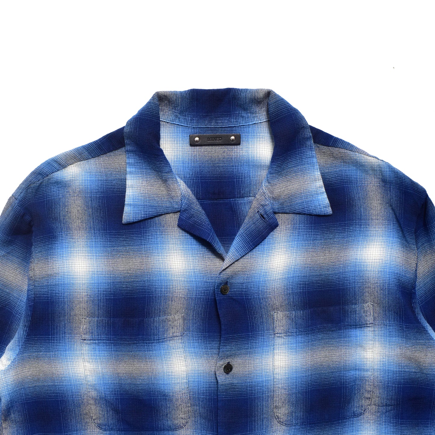 R.Flannel Ombre Open Collar SH